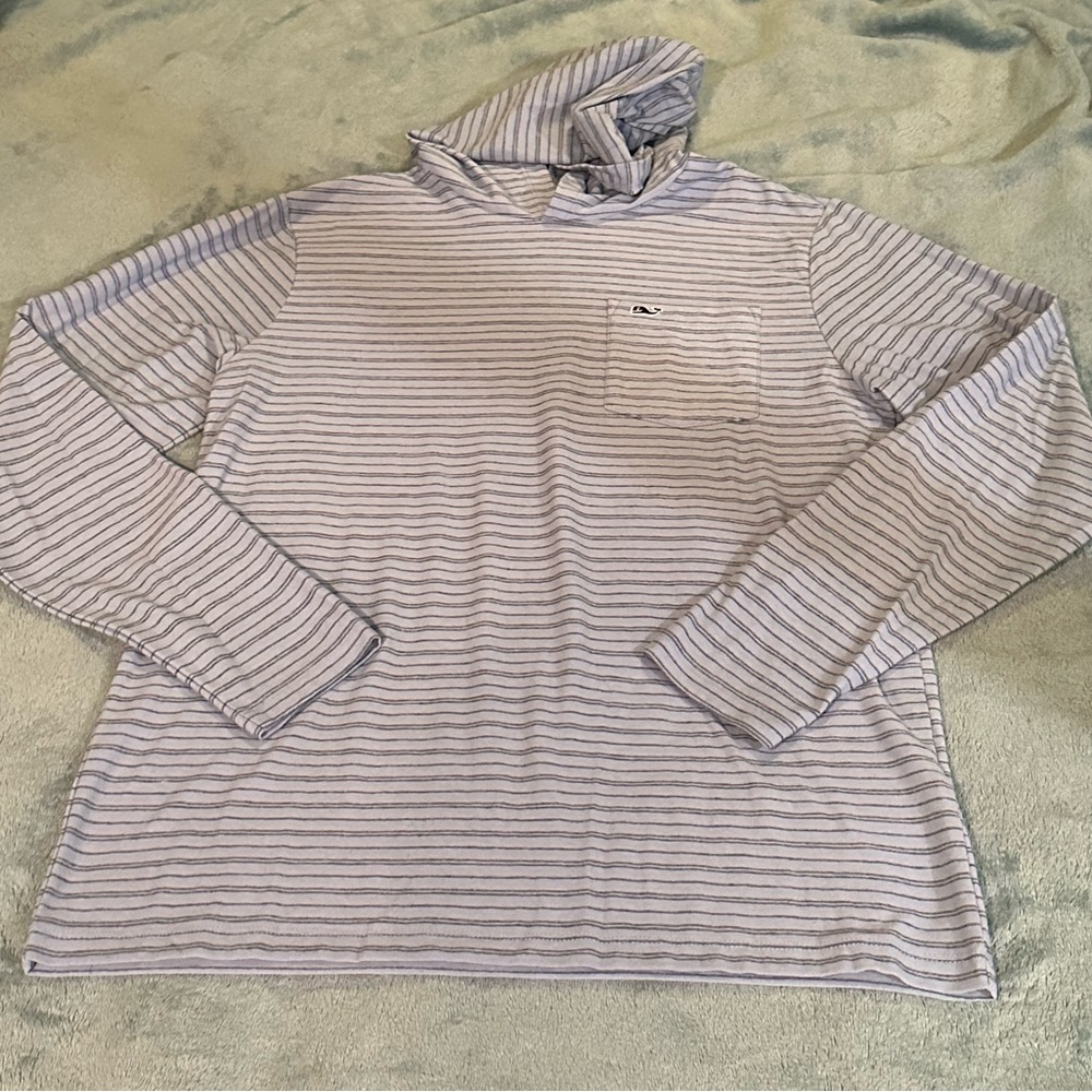 Vineyard Vines Edgartown Hooded Shirt Sz L 16